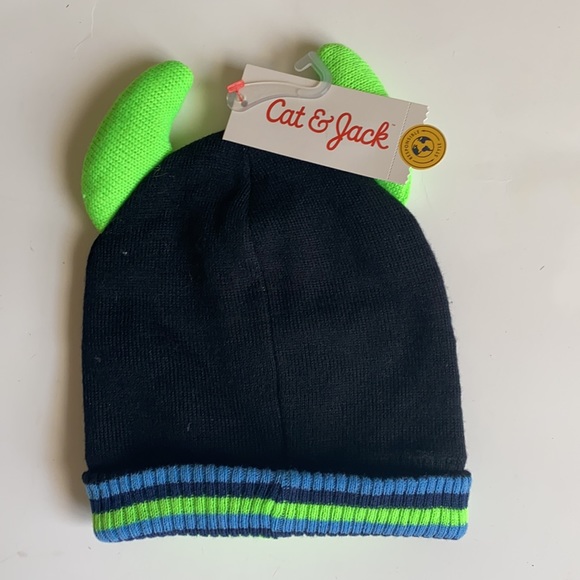 Cat and Jack 3 eyed monster Halloween beanie - Picture 2 of 5